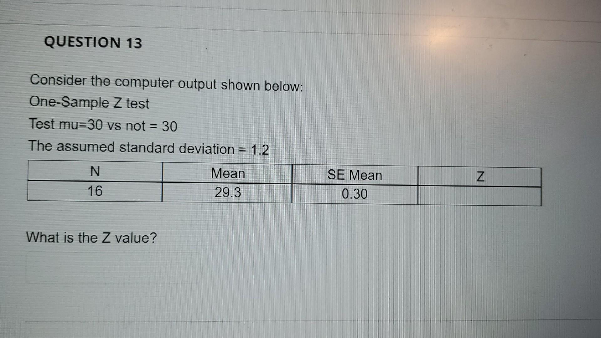 shown below: One-waya ANOVA Find the F0 Value Consider the computer output