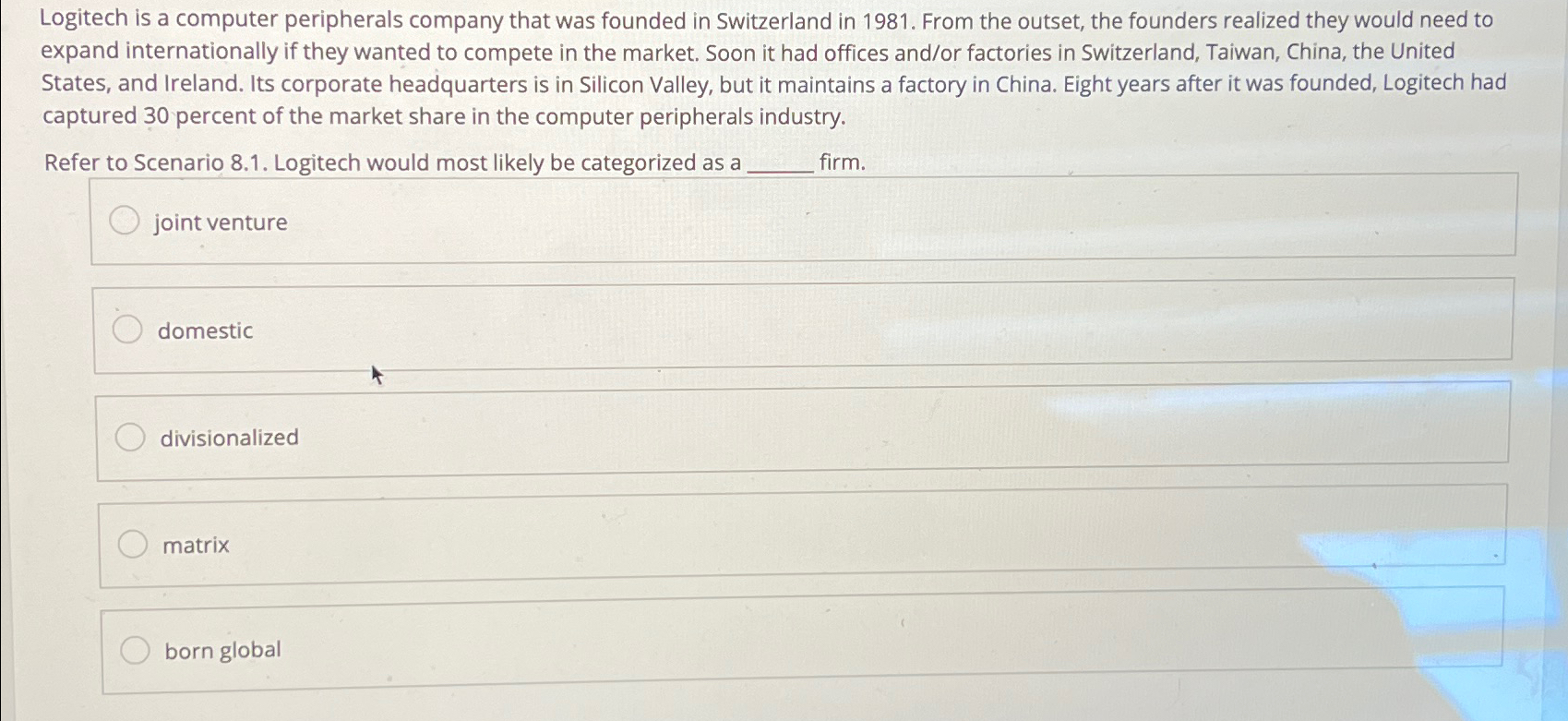  Logitech is a computer peripherals company that was founded in Switzerland