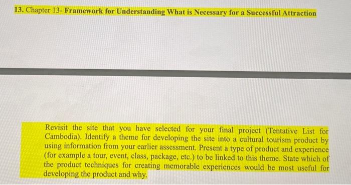  13. Chapter 13-Framework for Understanding What is Necessary for a Successful