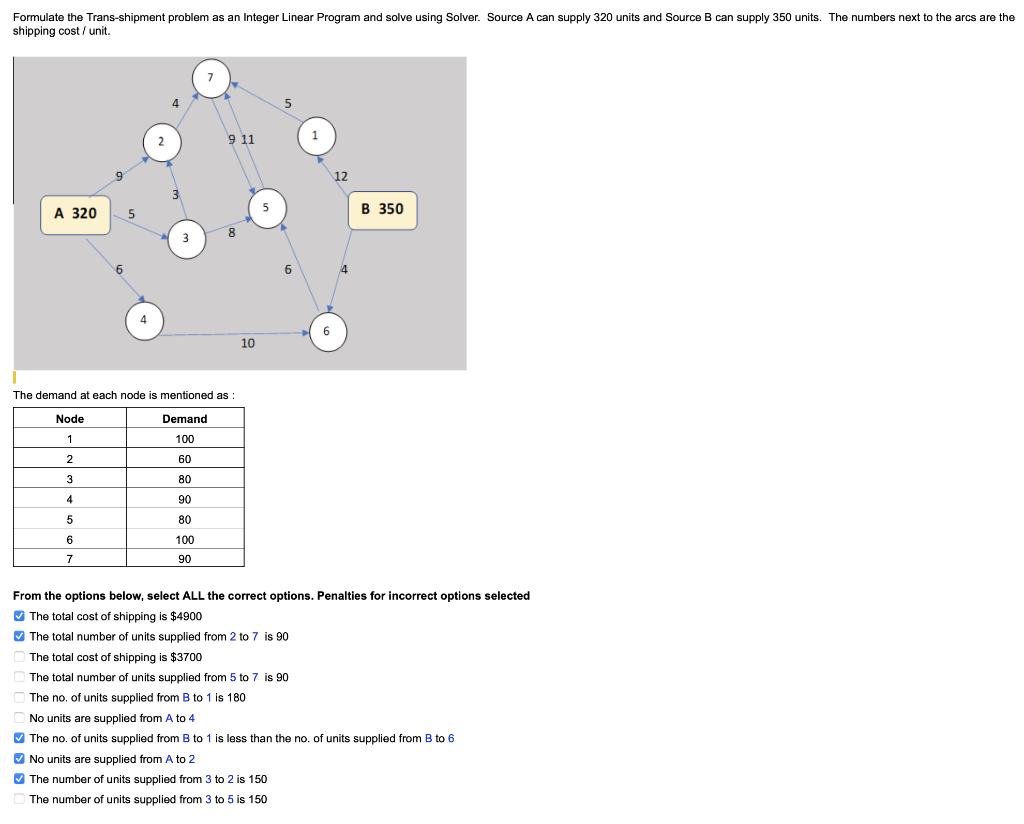  SHOW EXCEL SOLVER SETUP AND CORRECT ANSWERS FOR UPVOTE Formulate the