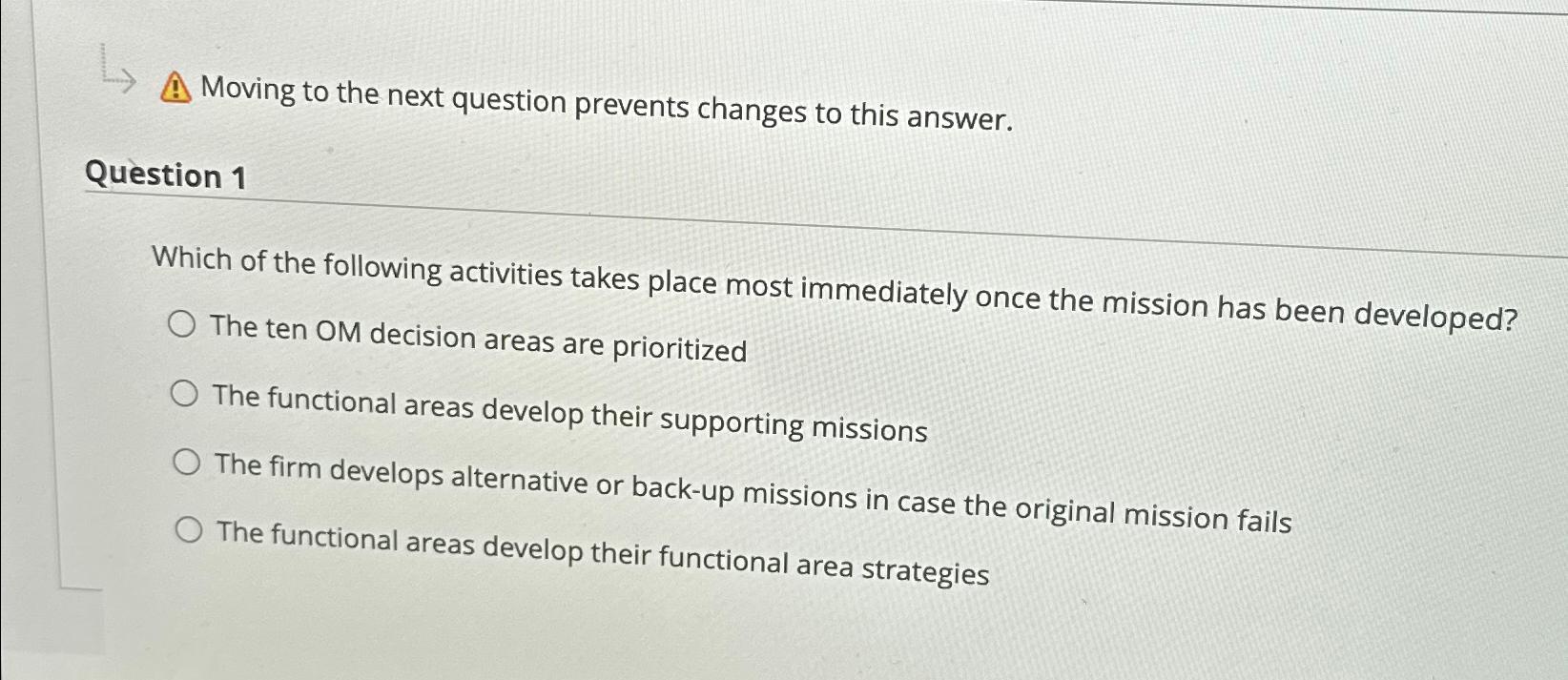  Moving to the next question prevents changes to this answer. Question