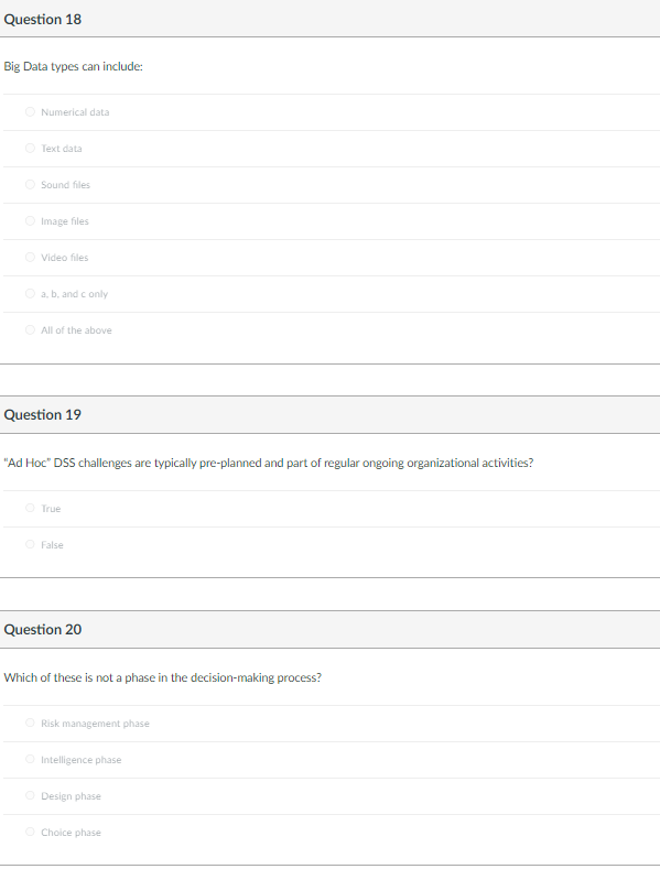 employees of an organization At all levels of the organization Question 16