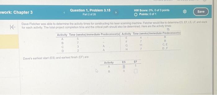 ework: Chapter 3 Question 1, Problem 3.15 Part 2 of 26