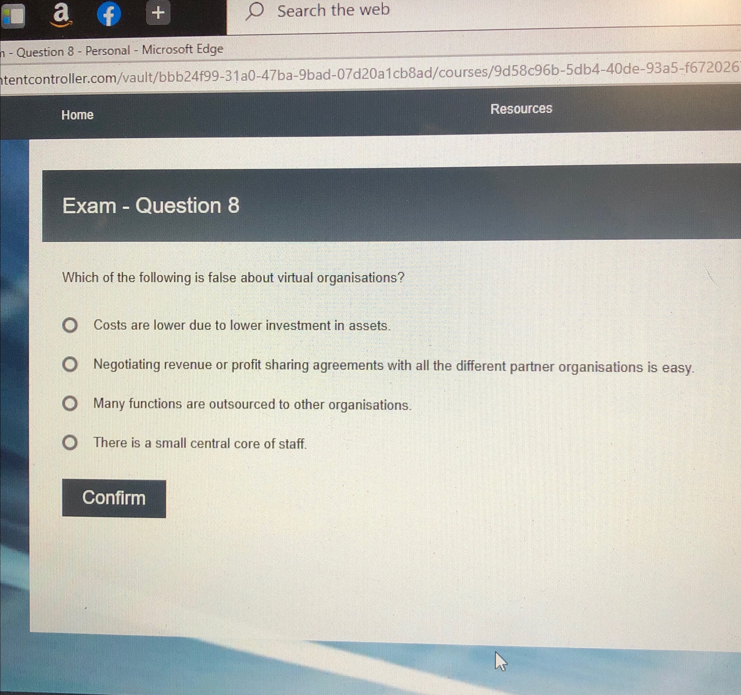  Search the web Question 8- Personal - Microsoft Edge tentcontroller.com/vault/bbb24f99-31a0-47ba-9bad-07d20a1cb8ad/courses/9d58c96b-5db4-40de-93a5-f672026 Home