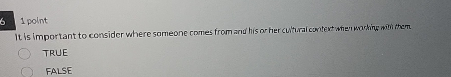 61 point It is important to consider where someone comes from