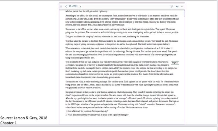 20: A Day in the Life [Appendix A] Based on your understanding