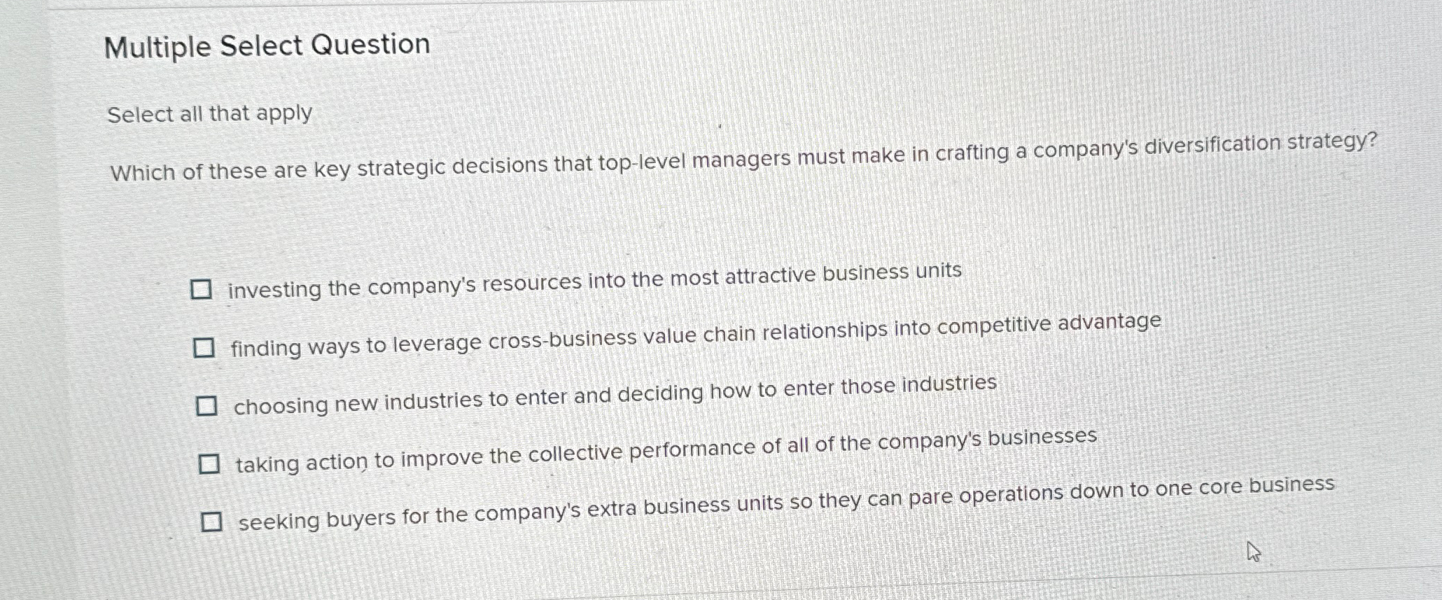  Multiple Select Question Select all that apply Which of these are