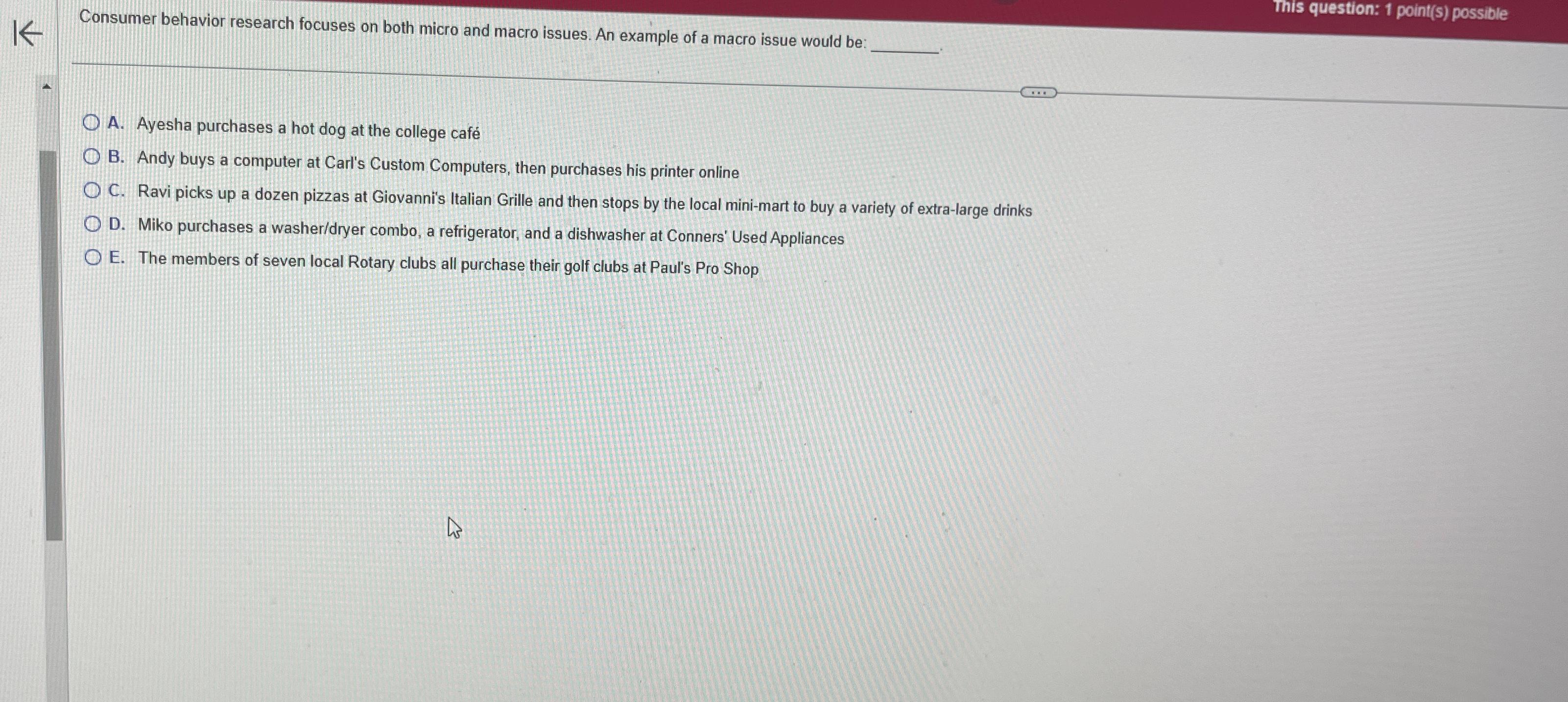  Consumer behavior research focuses on both micro and macro issues. An