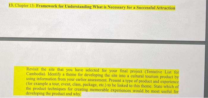  13. Chapter 13- Framework for Understanding What is Necessary for a