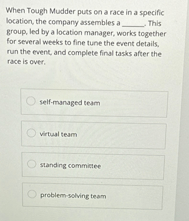  When Tough Mudder puts on a race in a specific location,