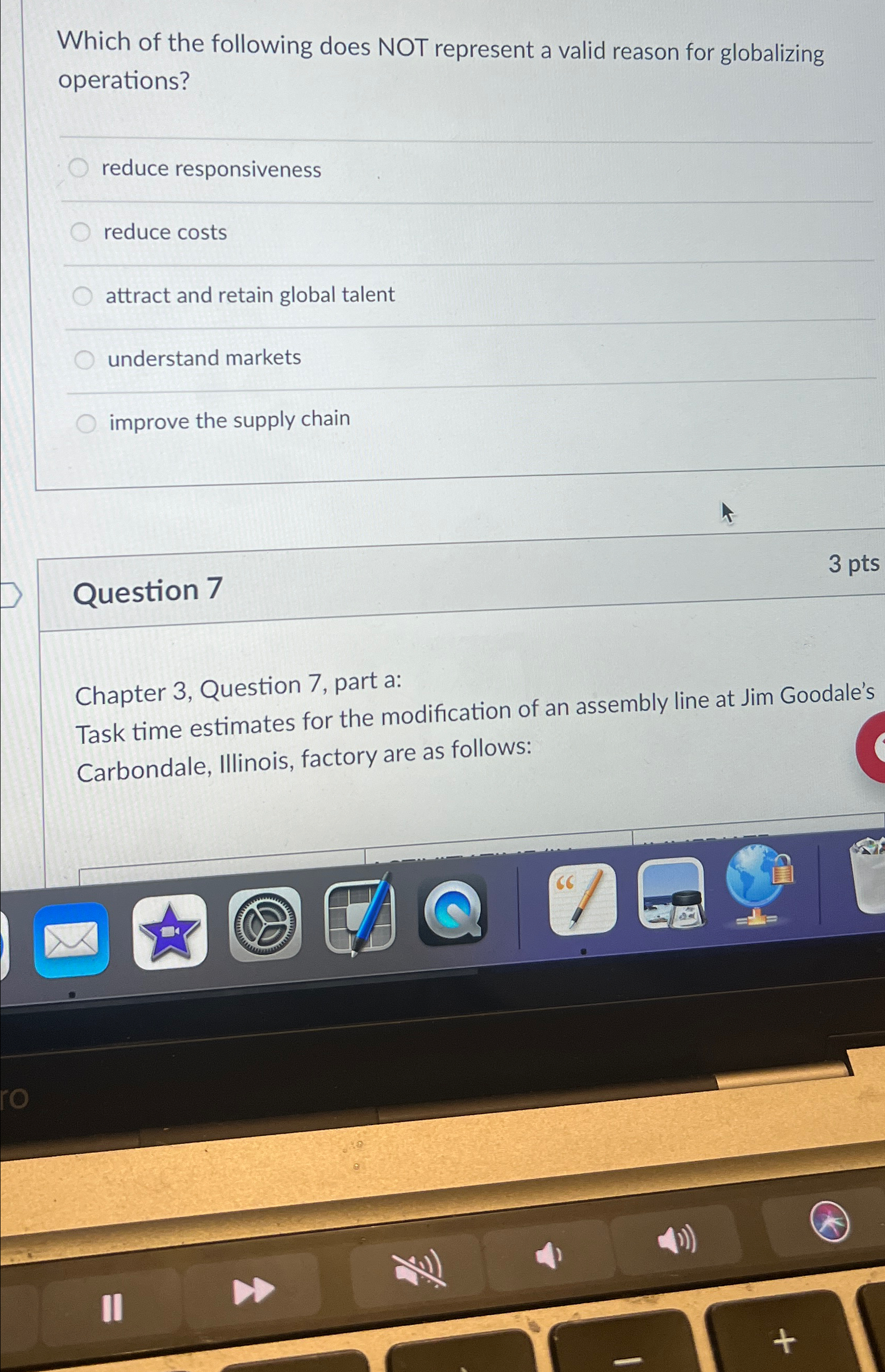  Which of the following does NOT represent a valid reason for