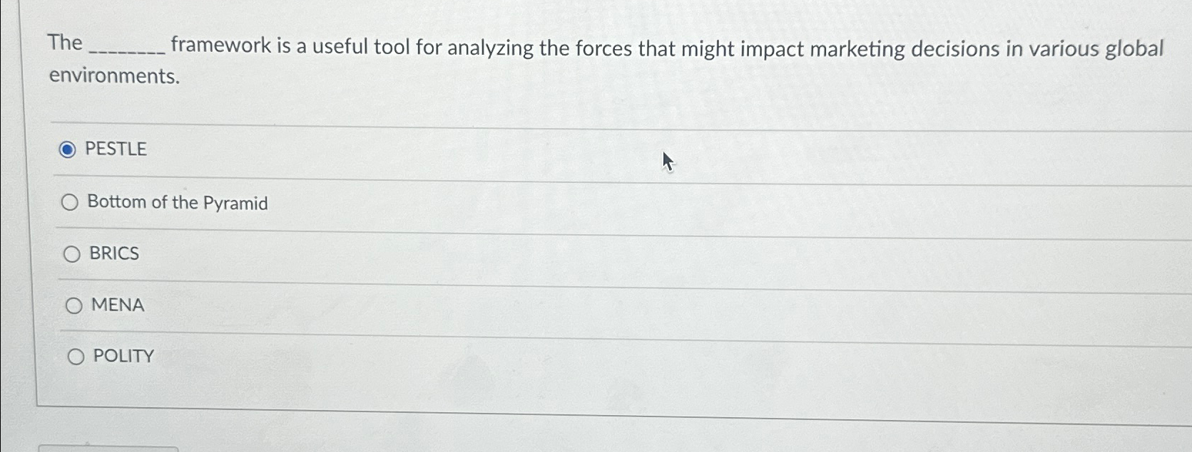  The framework is a useful tool for analyzing the forces that