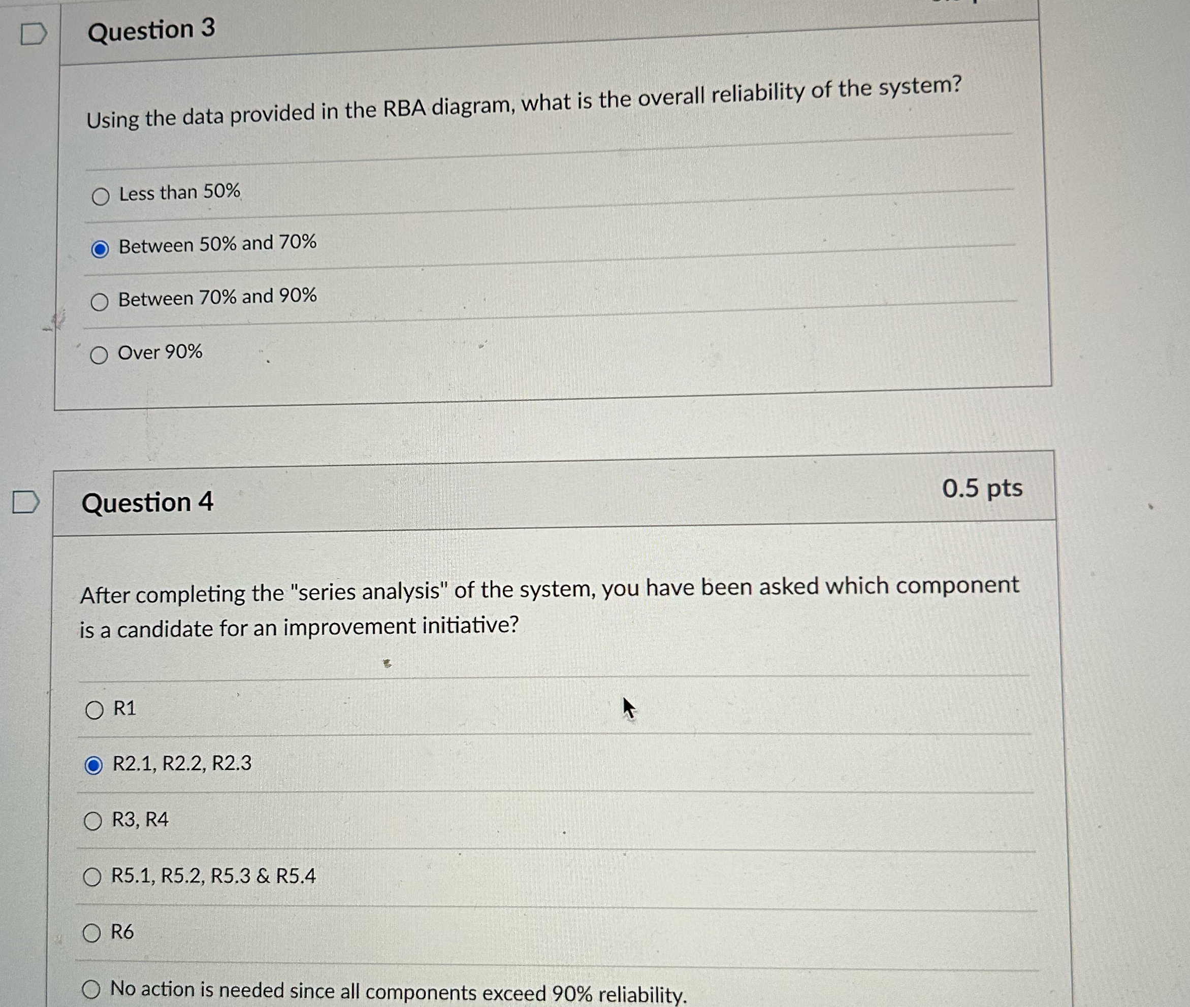  Question 3 Using the data provided in the RBA diagram, what