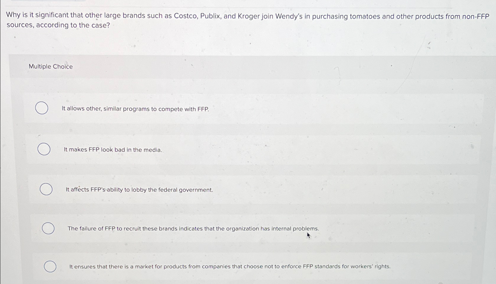  Why is it significant that other large brands such as Costco,