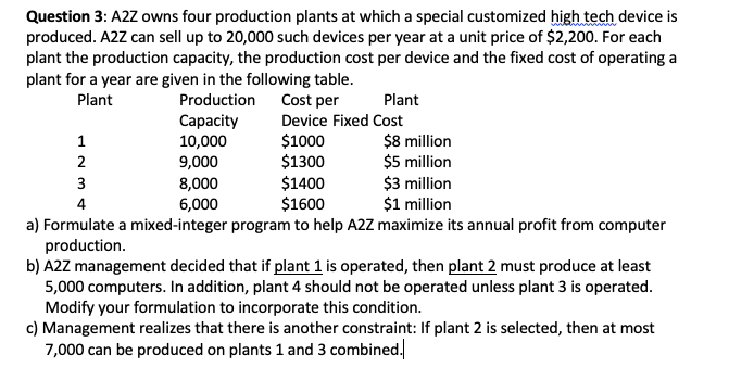 How do I answer this question in Excel using Solver? Question 3:
