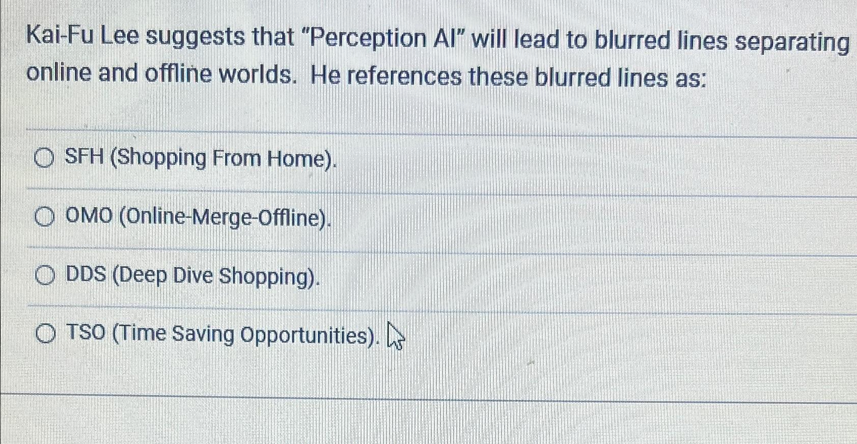  Kai-Fu Lee suggests that "Perception Al" will lead to blurred lines