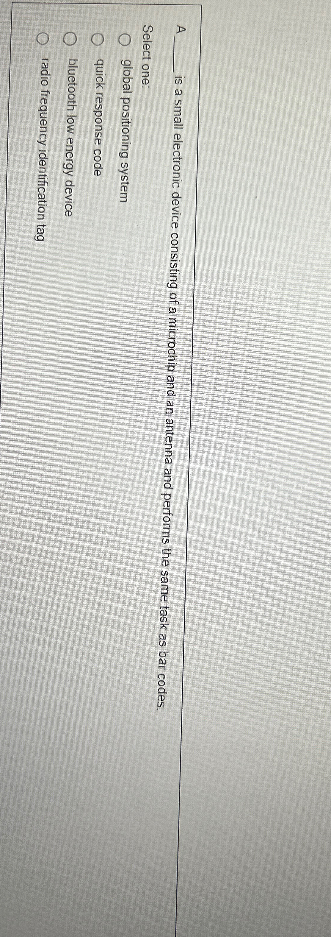  A is a small electronic device consisting of a microchip and