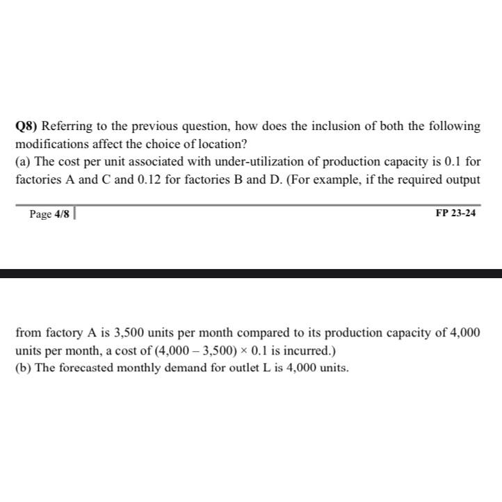  Q8) Referring to the previous question, how does the inclusion of