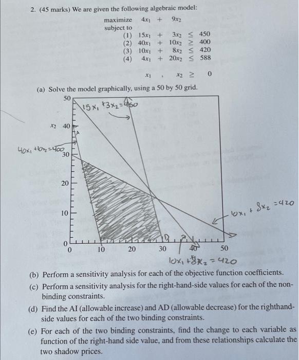 only need b and c 2. (45 marks) We are given the