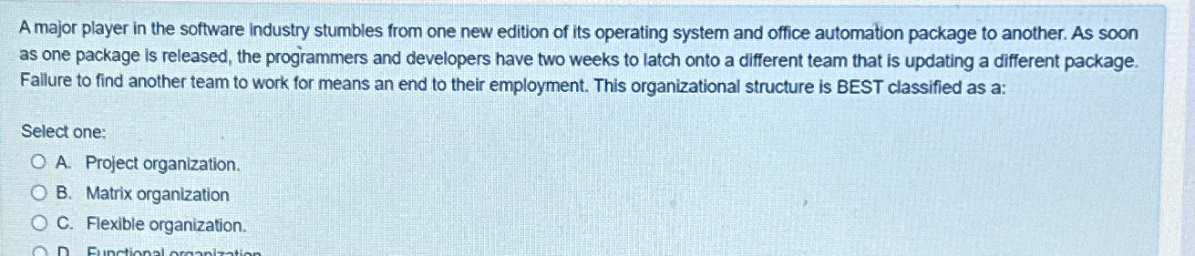  A major player in the software industry stumbles from one new