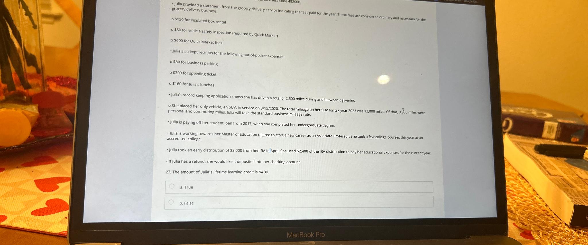  Julia provided a statement from the grocery delivery service indicating the