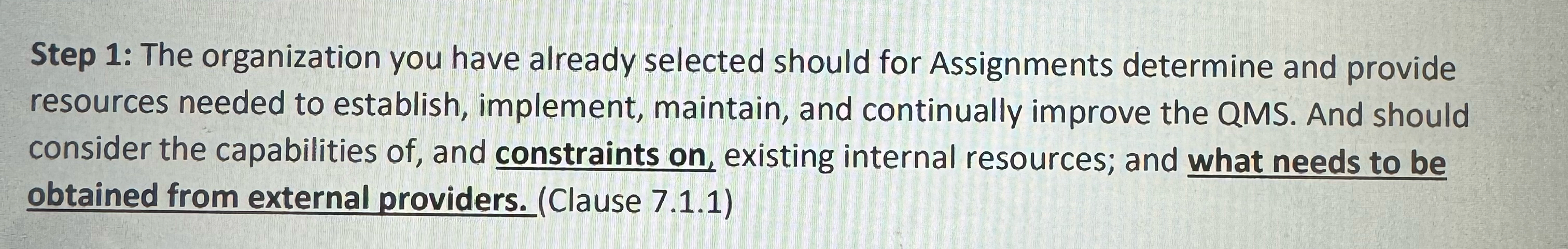  Step 1: The organization you have already selected should for Assignments