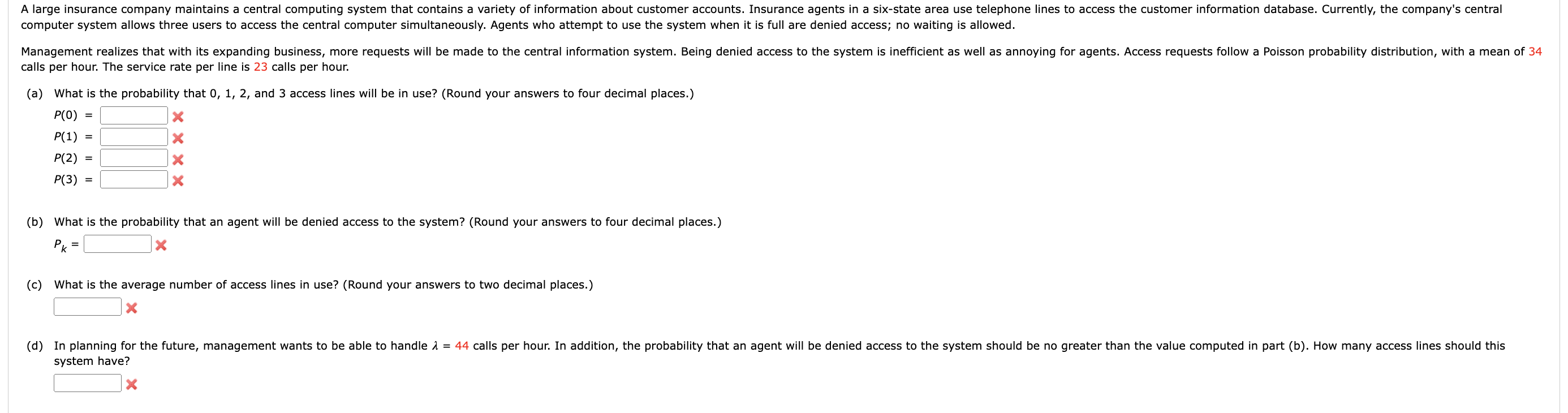  computer system allows three users to access the central computer simultaneously.