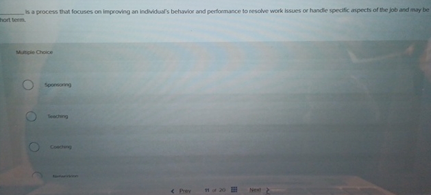  Is a process that focuses on improving an individual's behavior and