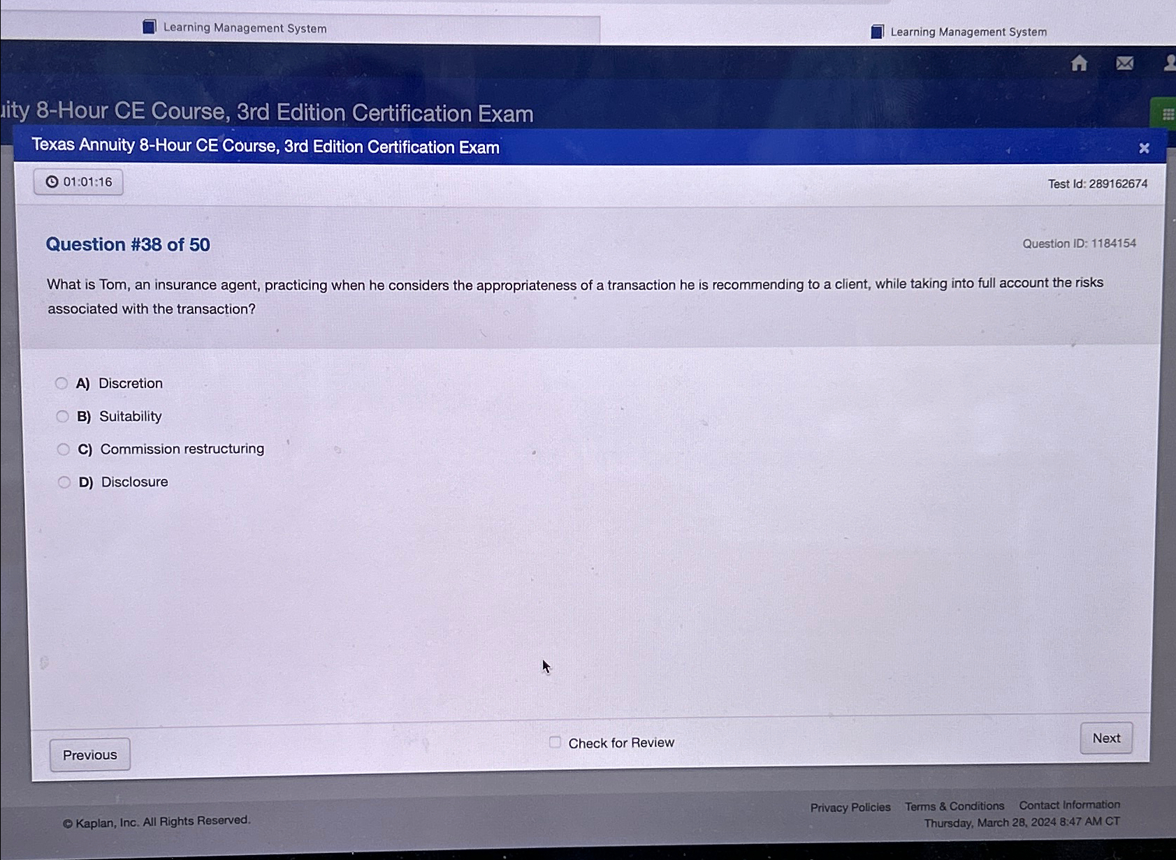  Learning Management System Learning Management System ity 8-Hour CE Course, 3rd