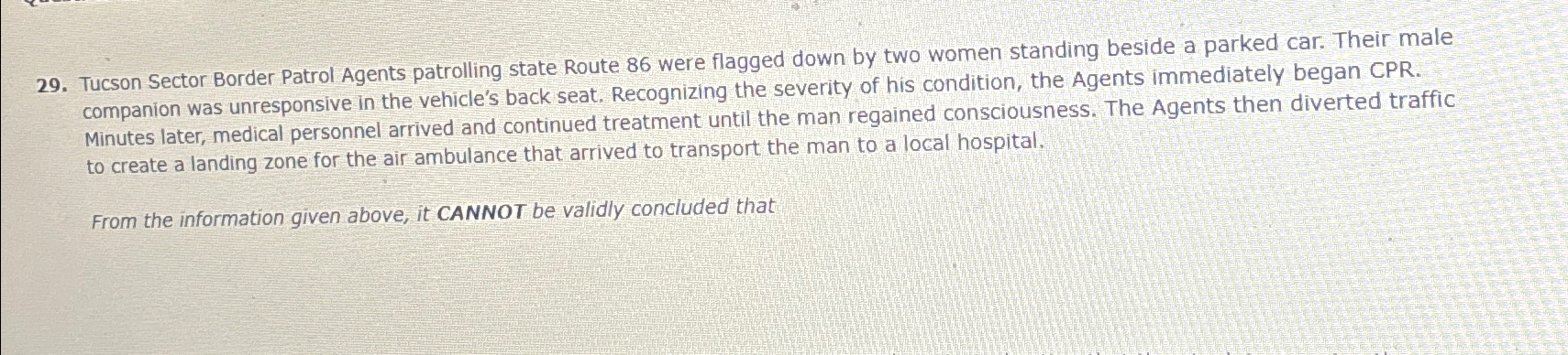  Tucson Sector Border Patrol Agents patrolling state Route 86 were flagged