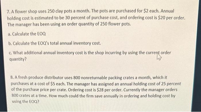 repair shop hopes to achleve a better allocation of inventory control efforts