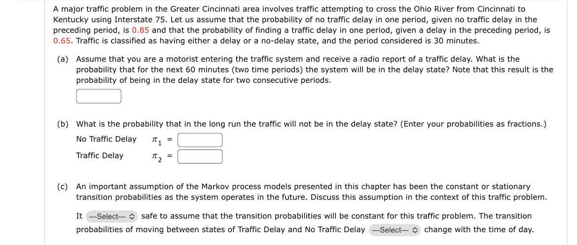 A major traffic problem in the Greater Cincinnati area involves traffic attempting