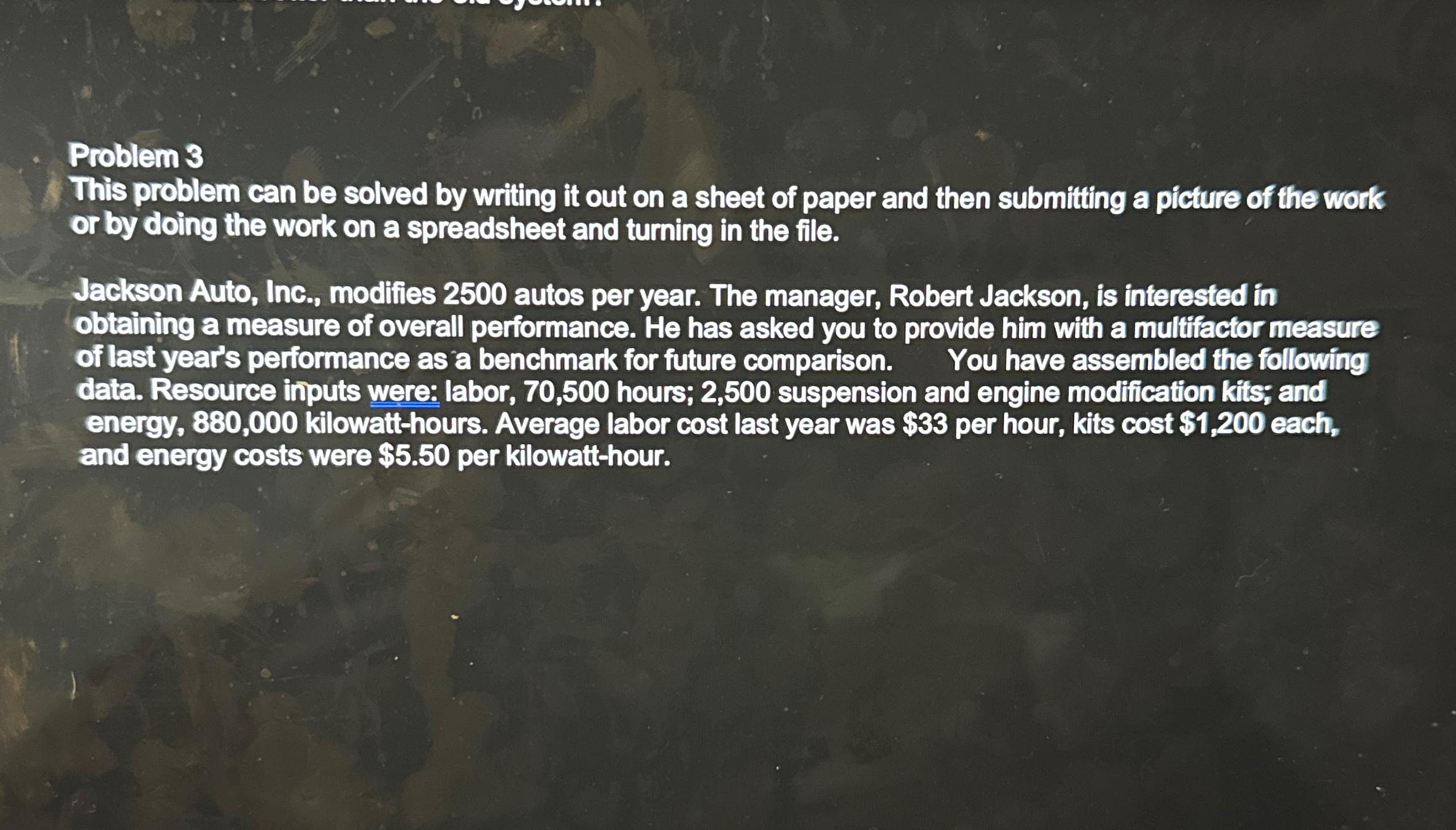  Problem 3 This problem can be solved by writing it out