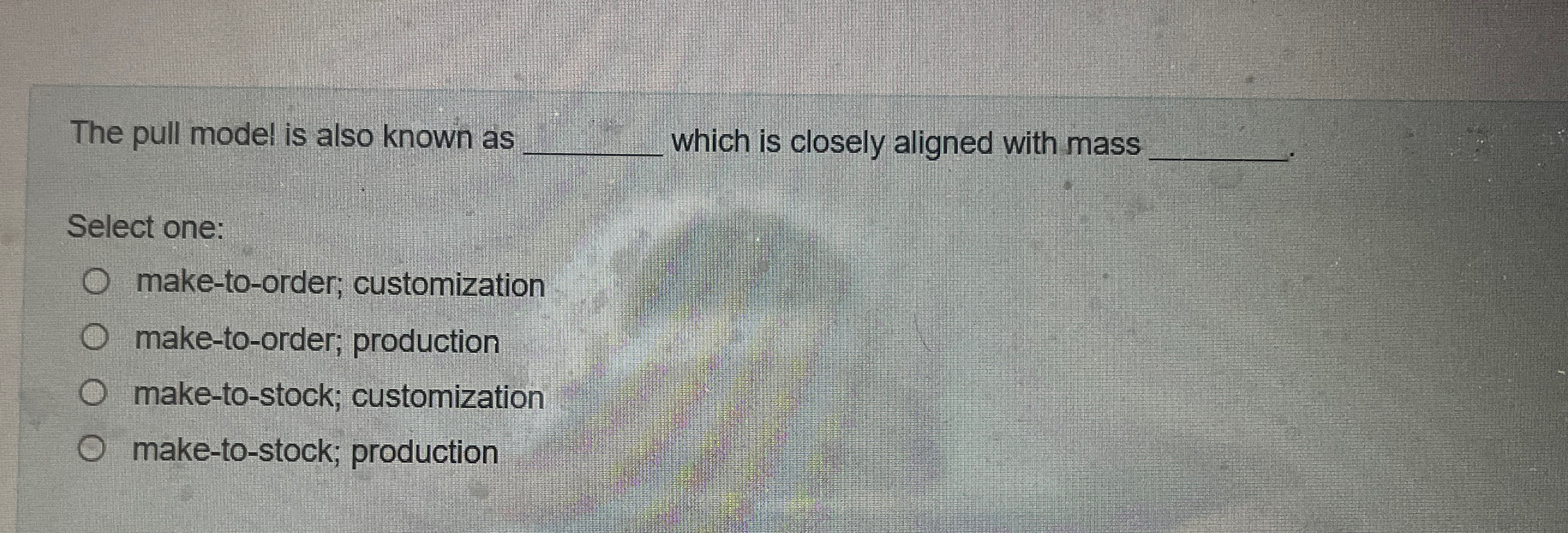  The pull model is also known as which is closely aligned