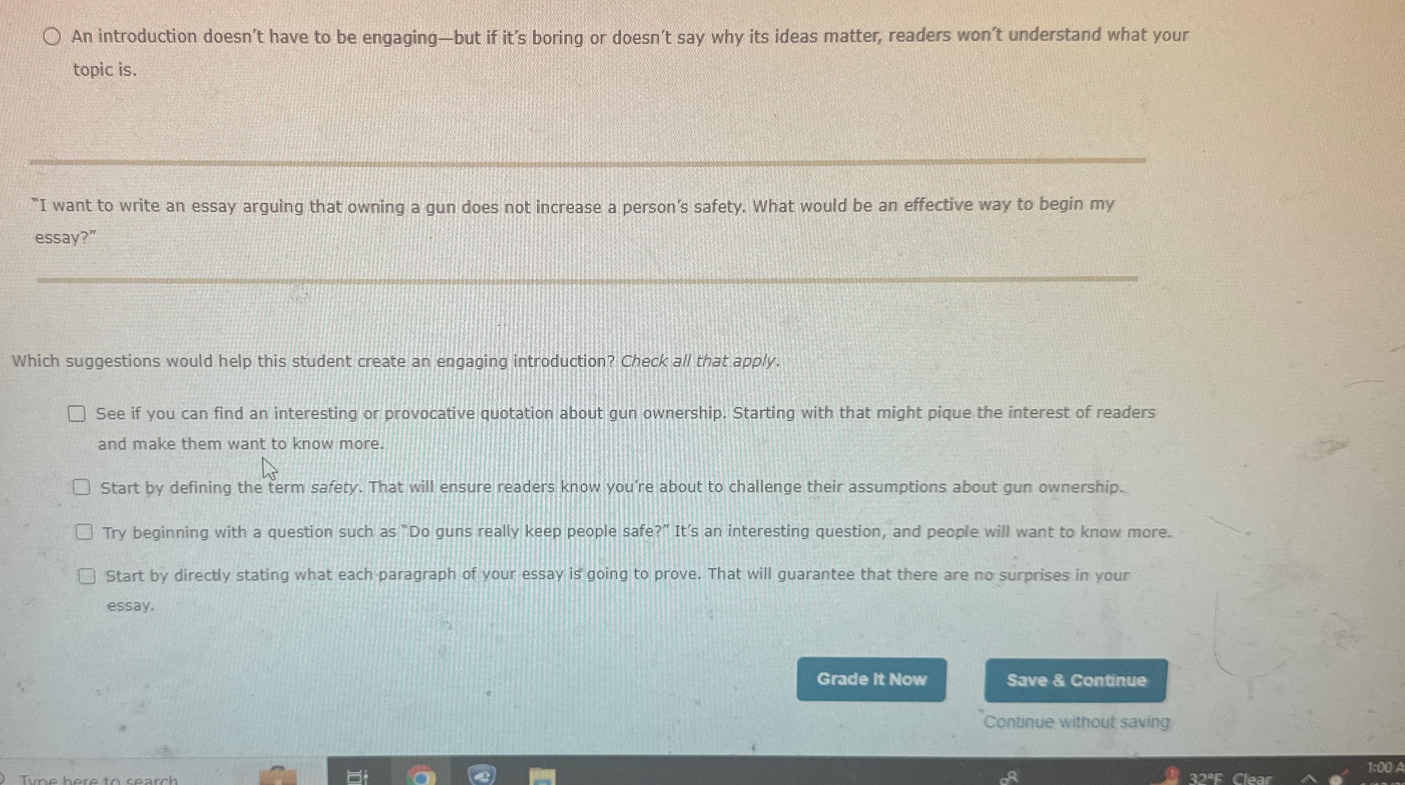  An introduction doesn't have to be engaging - but if it's