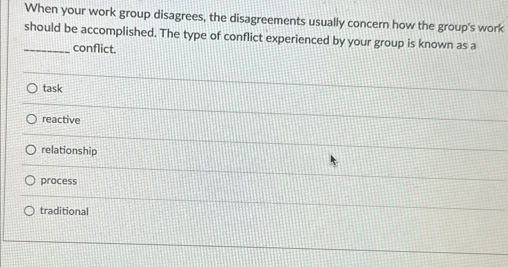  When your work group disagrees, the disagreements usually concern how the