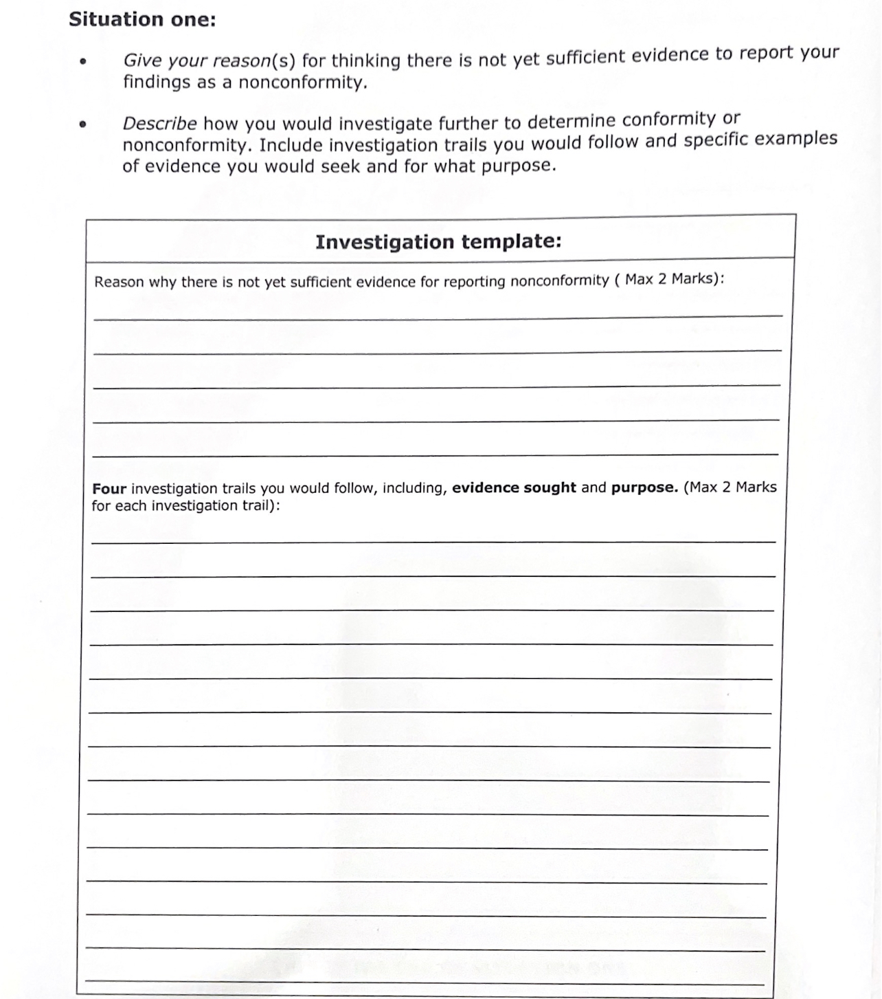 There is a hand-written amendment to the instruction which has been initialled