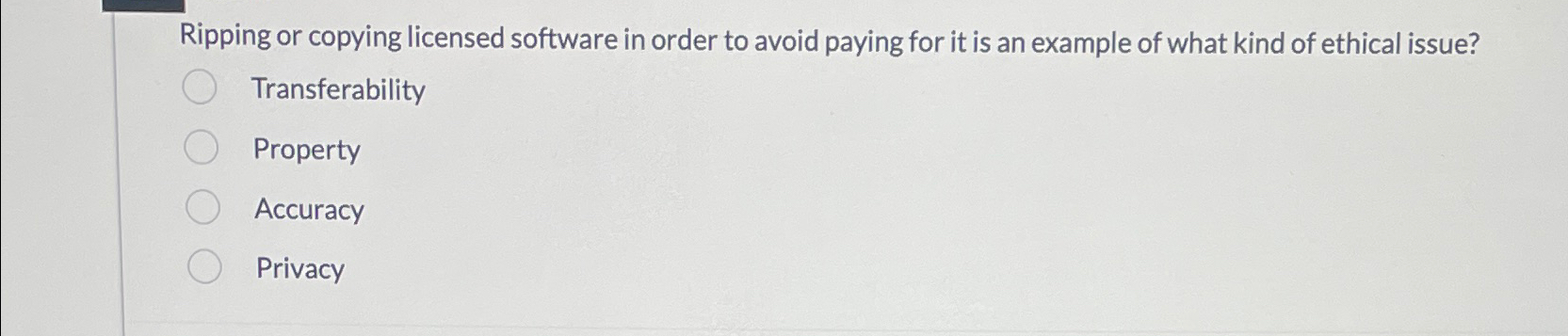  Ripping or copying licensed software in order to avoid paying for