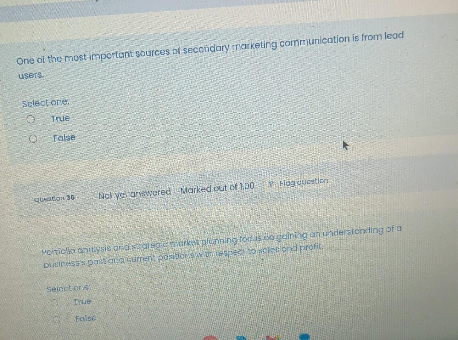 P Flag question The strategic focus for offensive strategic market plans is