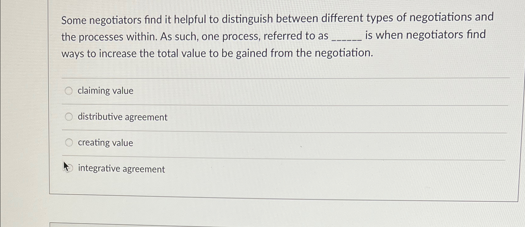  Some negotiators find it helpful to distinguish between different types of