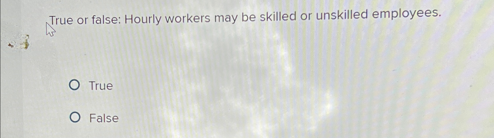  True or false: Hourly workers may be skilled or unskilled employees.