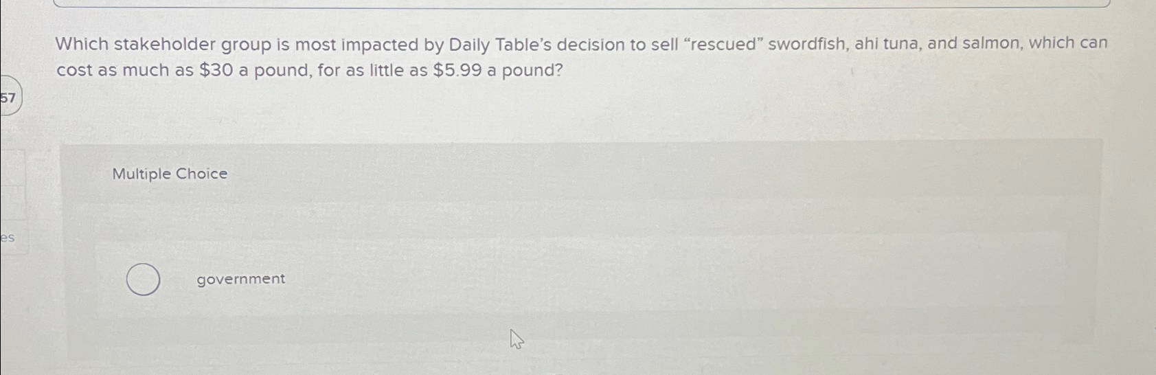 Which stakeholder group is most impacted by Daily Table's decision to