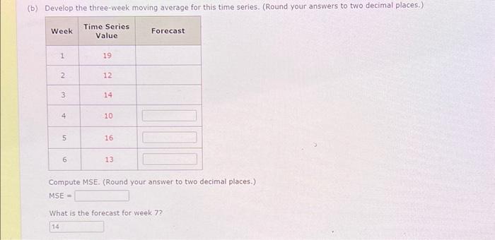 please help, will vote Compute MSE. (Round your answer to two decimal