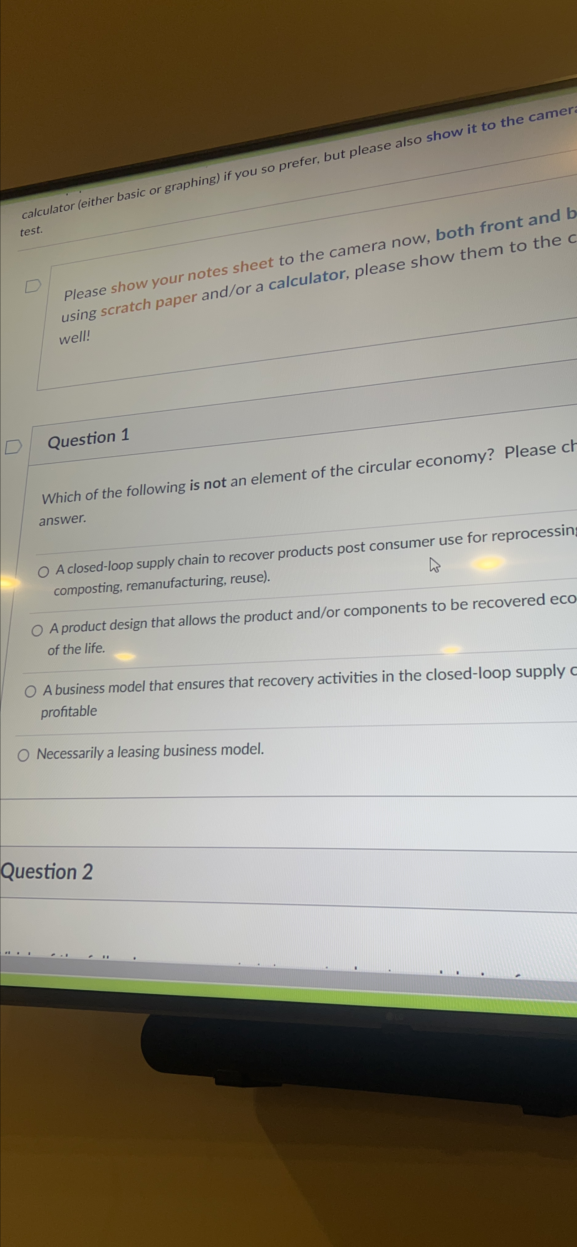  calculator (either basic or graphing) if you so prefer, but please