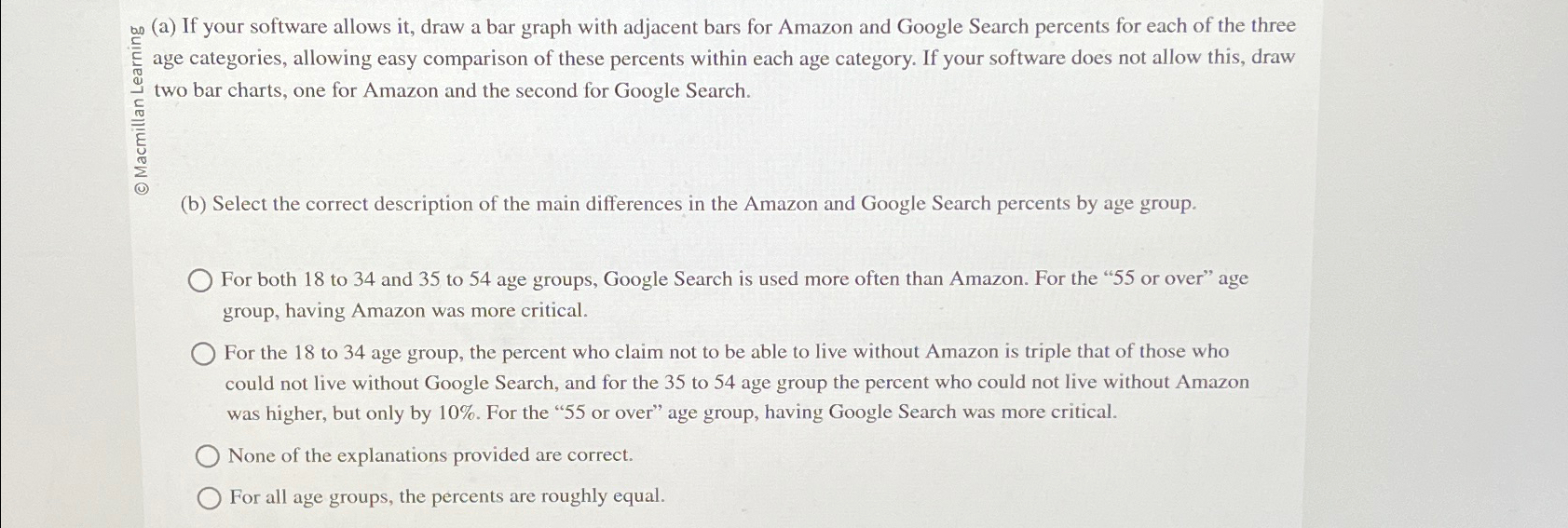  an (a) If your software allows it, draw a bar graph