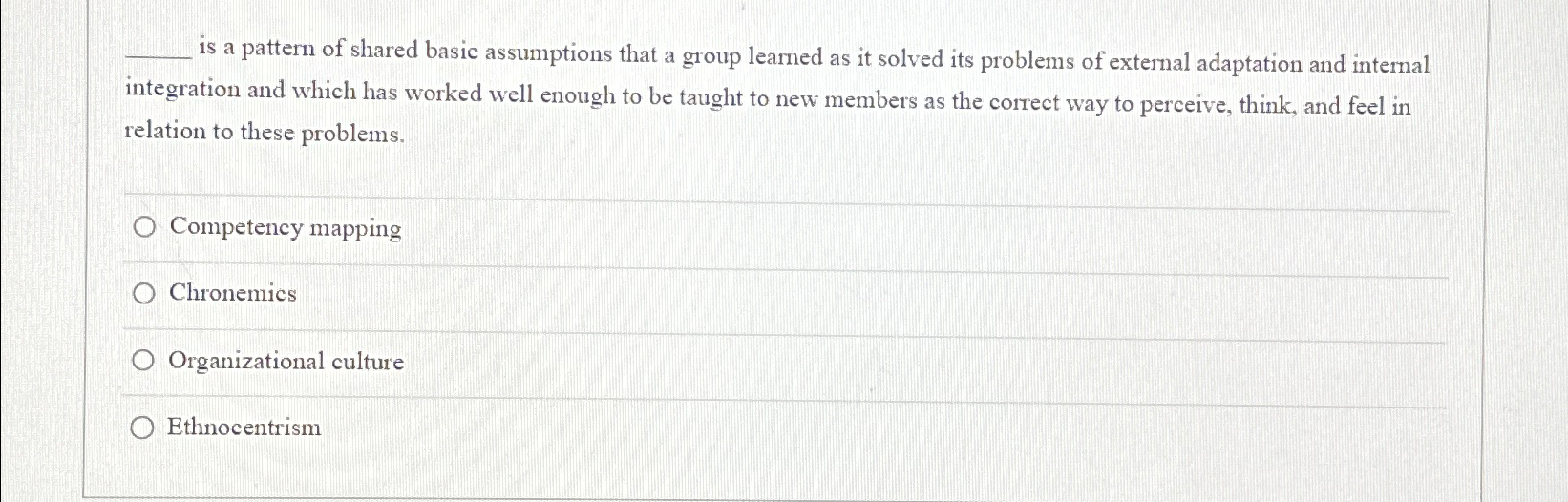  is a pattern of shared basic assumptions that a group learned