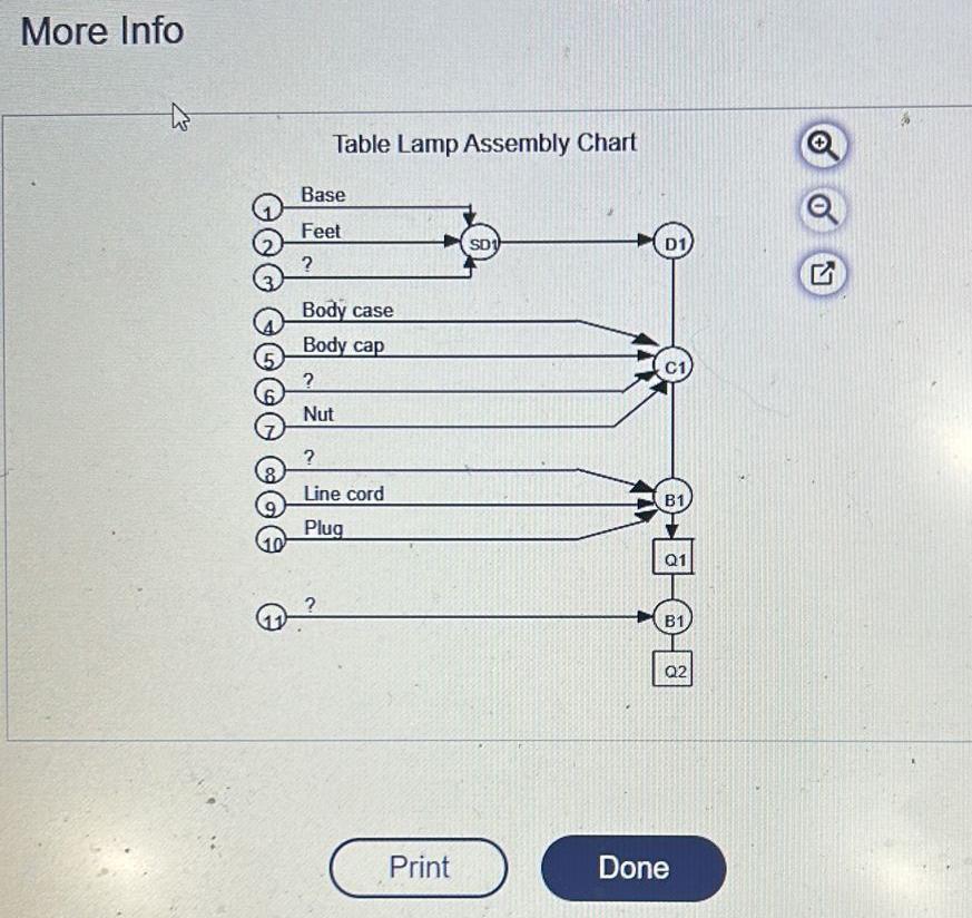  More Info Table Lamp Assembly Chart 