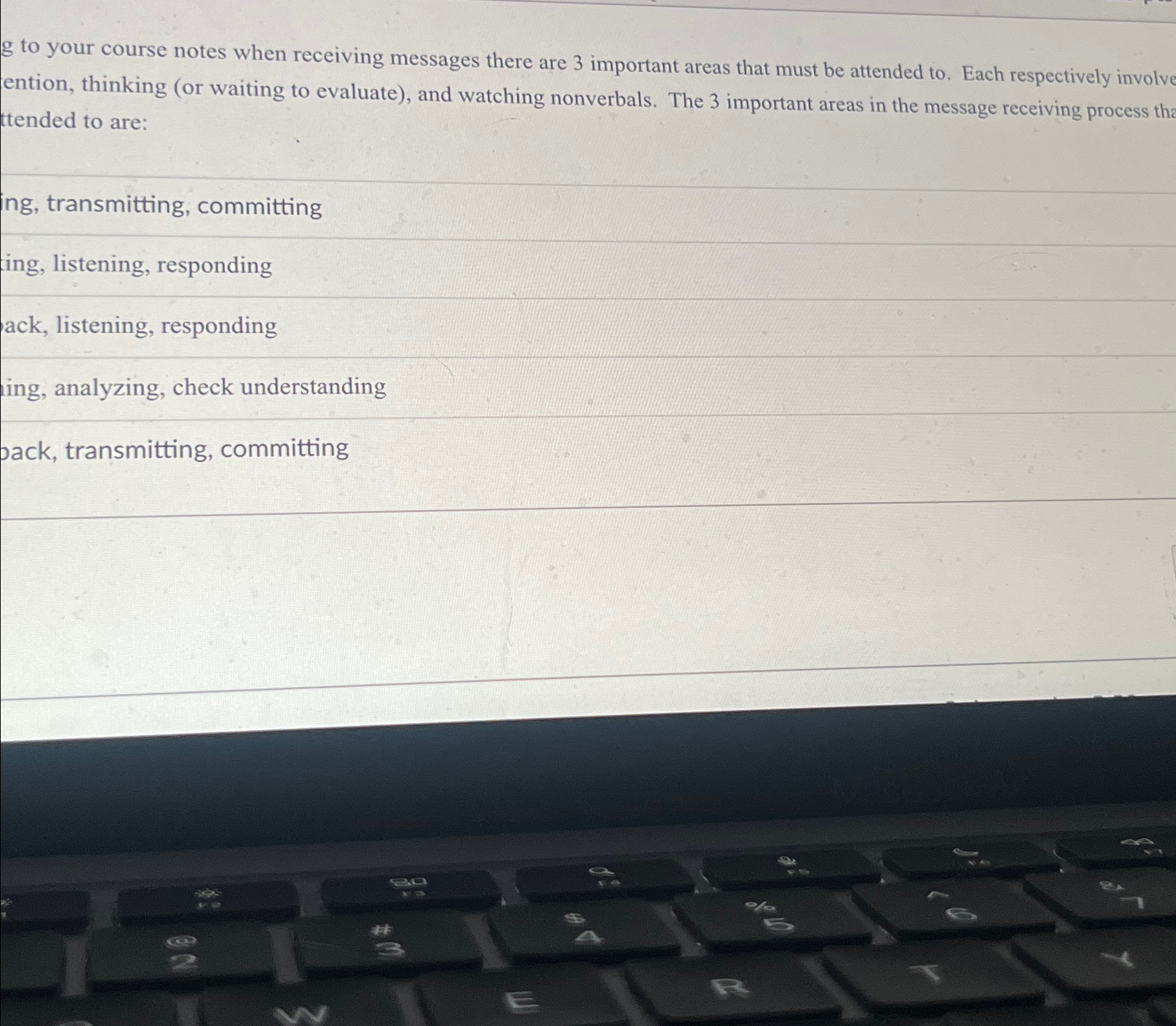  g to your course notes when receiving messages there are 3