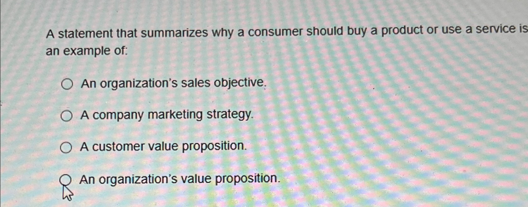  A statement that summarizes why a consumer should buy a product