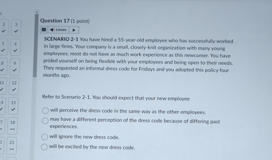  Question 17(1 point) Listen SCENARIO 2-1 You have hired a 55-year-old